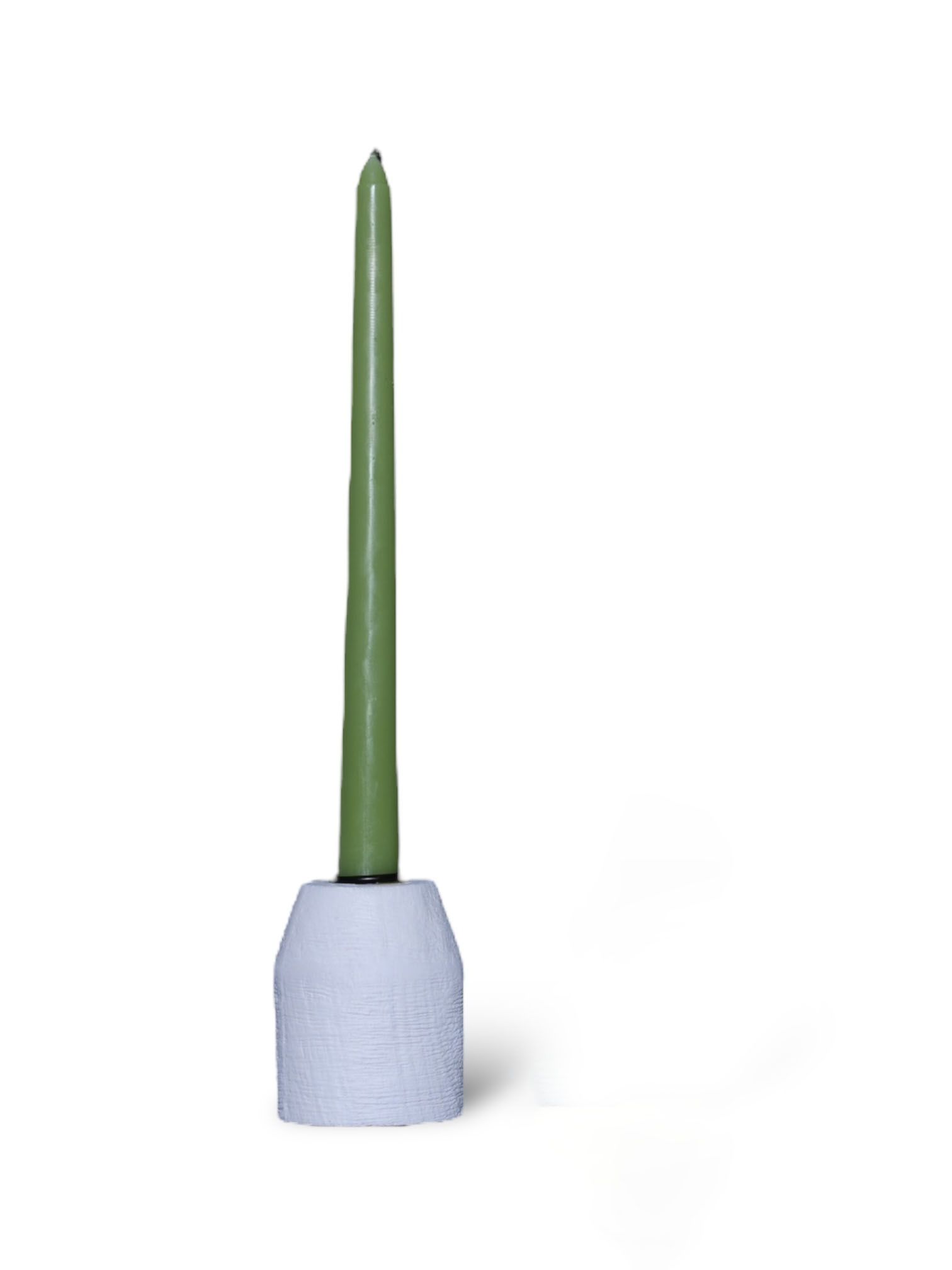 פמוט עץ OVAL לבן