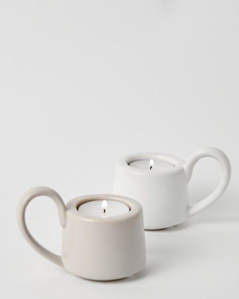 פמוט חרס TEA ניוד בהיר
