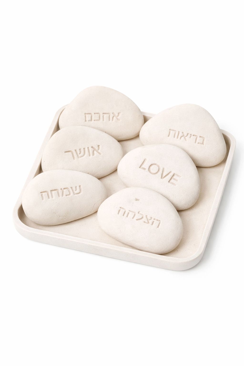אבן דקורטיבית בטון לבן הצלחה