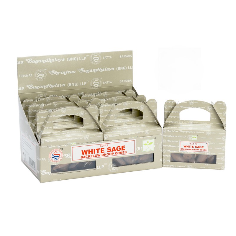 מארז קטורת BACKFLOW SATYA WHITE SAGE