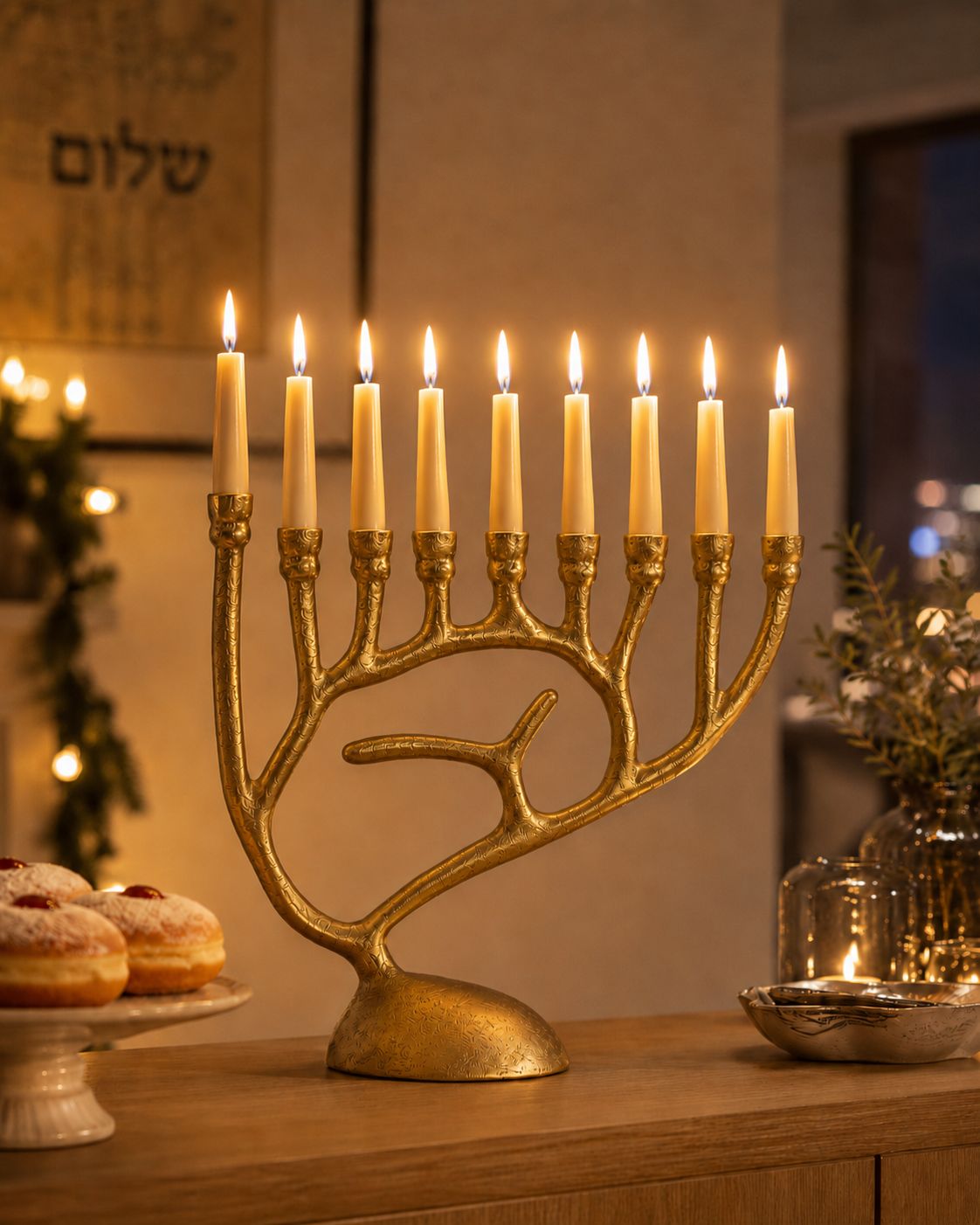 חנוכייה ALUMA זהב