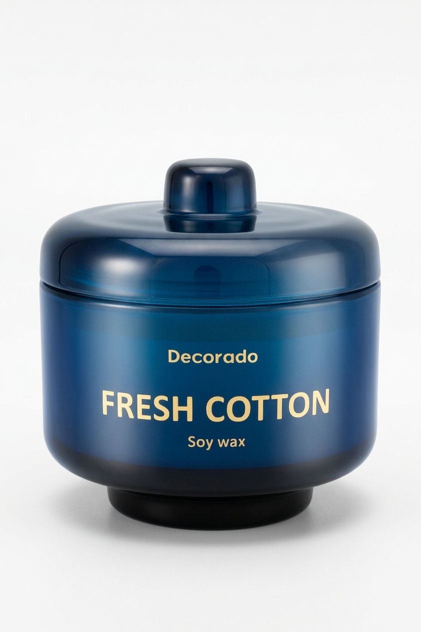 נר סויה לומה FRESH COTTON כחול