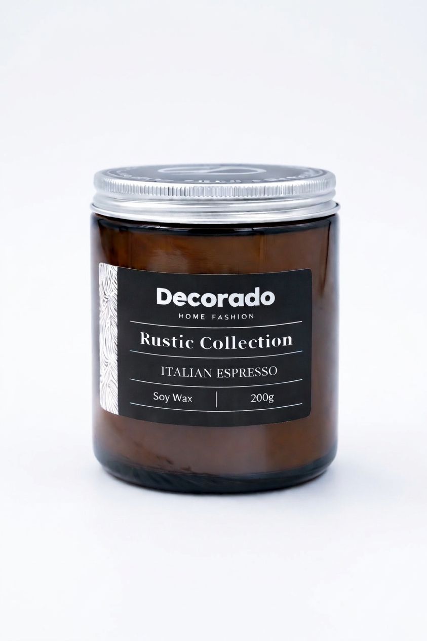 נר סויה רוסטיק גדול  Italian Espresso