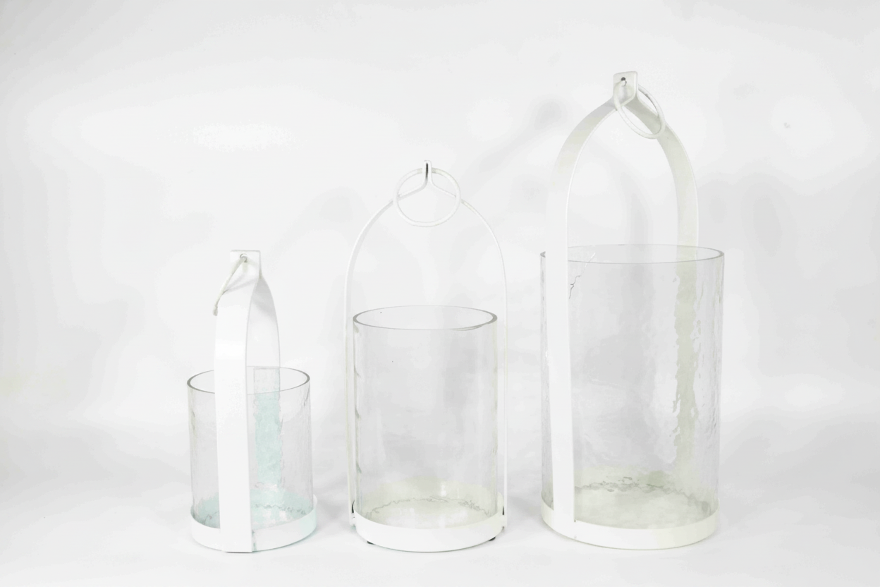 עששית GLASS לבן 23-31-39 סמ