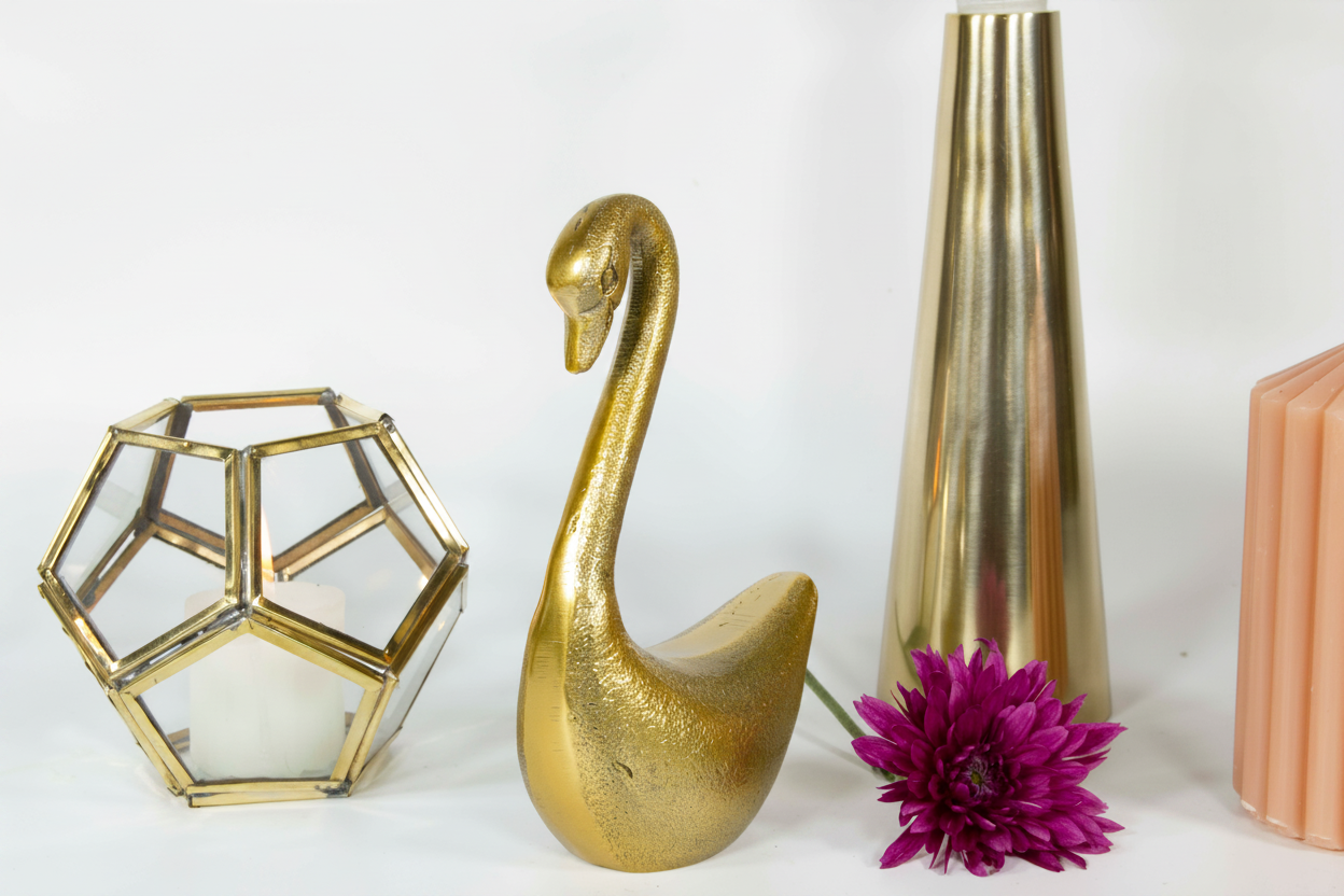 פסל SWAN זהב 15 ס'מ