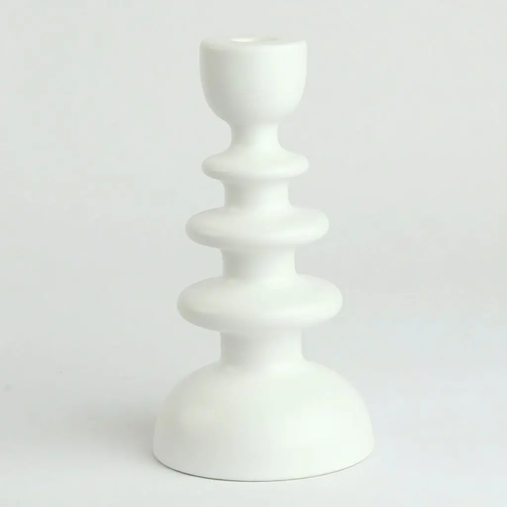 פמוט חרס LAMP לבן