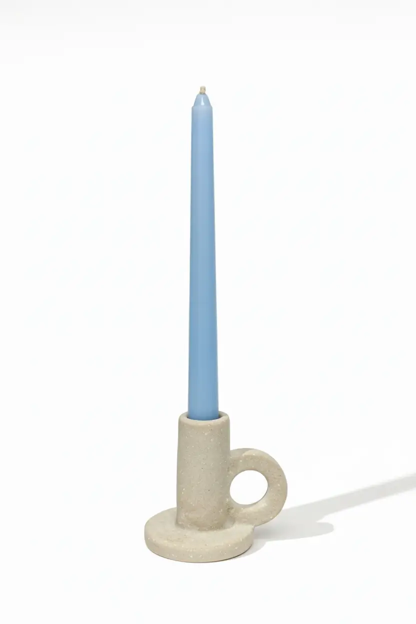 פמוט בטון ANTIQUE סהרה 10 ס''מ