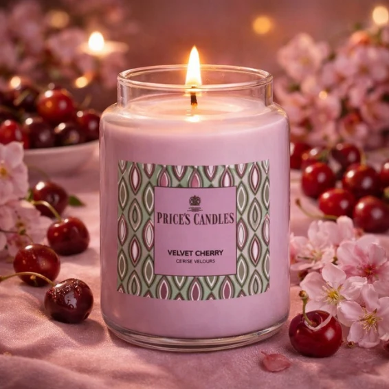 נר פרייסס בריח VELVET CHERRY