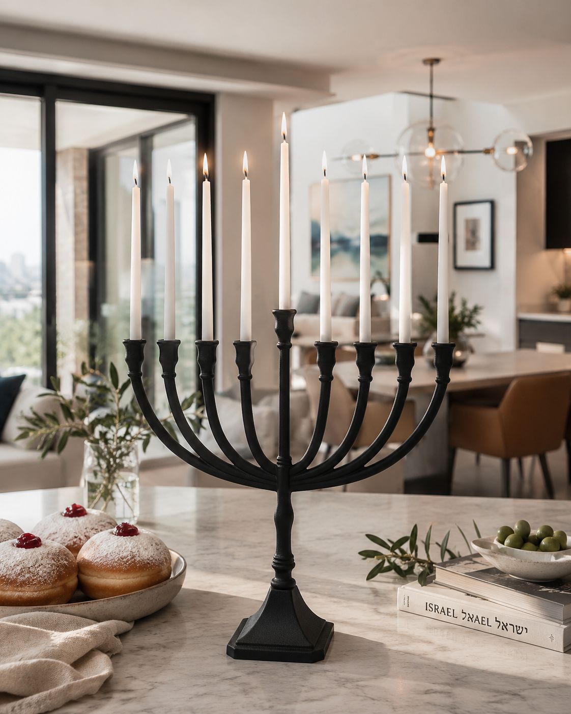 חנוכייה LUMEN שחור חנוכייה LUMEN שחור