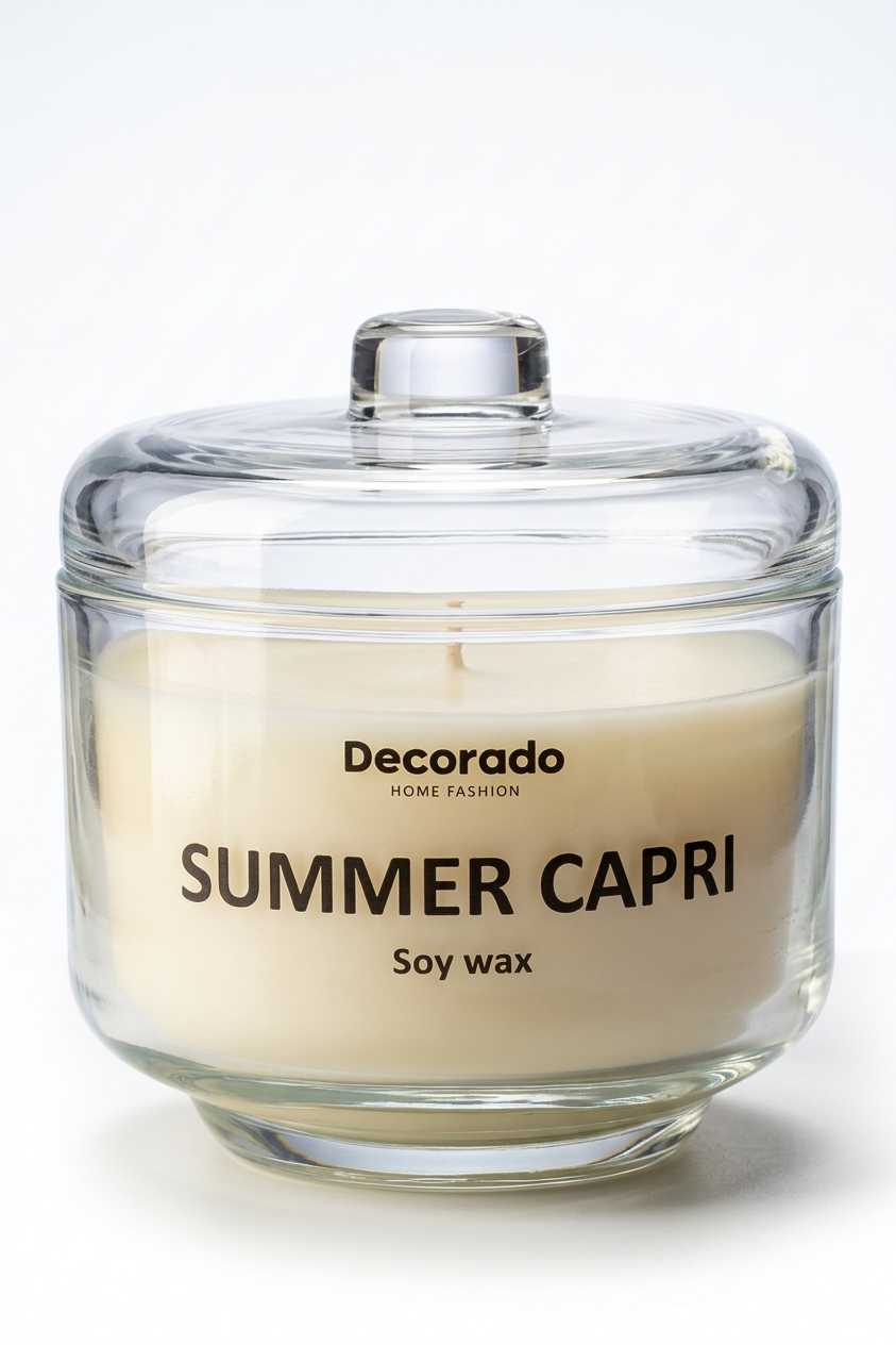 נר סויה לומה SUMMER CAPRI שקוף נר סויה לומה SUMMER CAPRI שקוף