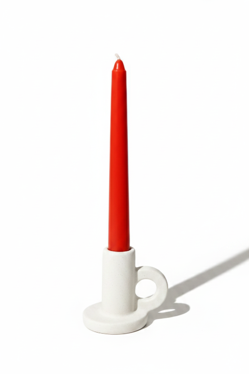 פמוט בטון ANTIQUE לבן 10 ס''מ פמוט בטון ANTIQUE לבן 10 ס''מ